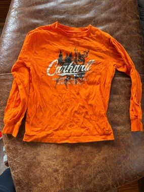 Carhartt High-Visibility Orange Graphic Long Sleeve Tee